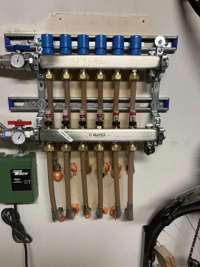 Plumber performing Gas Line Installation at a residential property in Dundalk